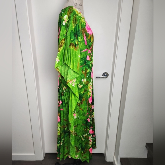 Vintage 60s Pleated Butterfly Kaftan - Picture 7 of 15